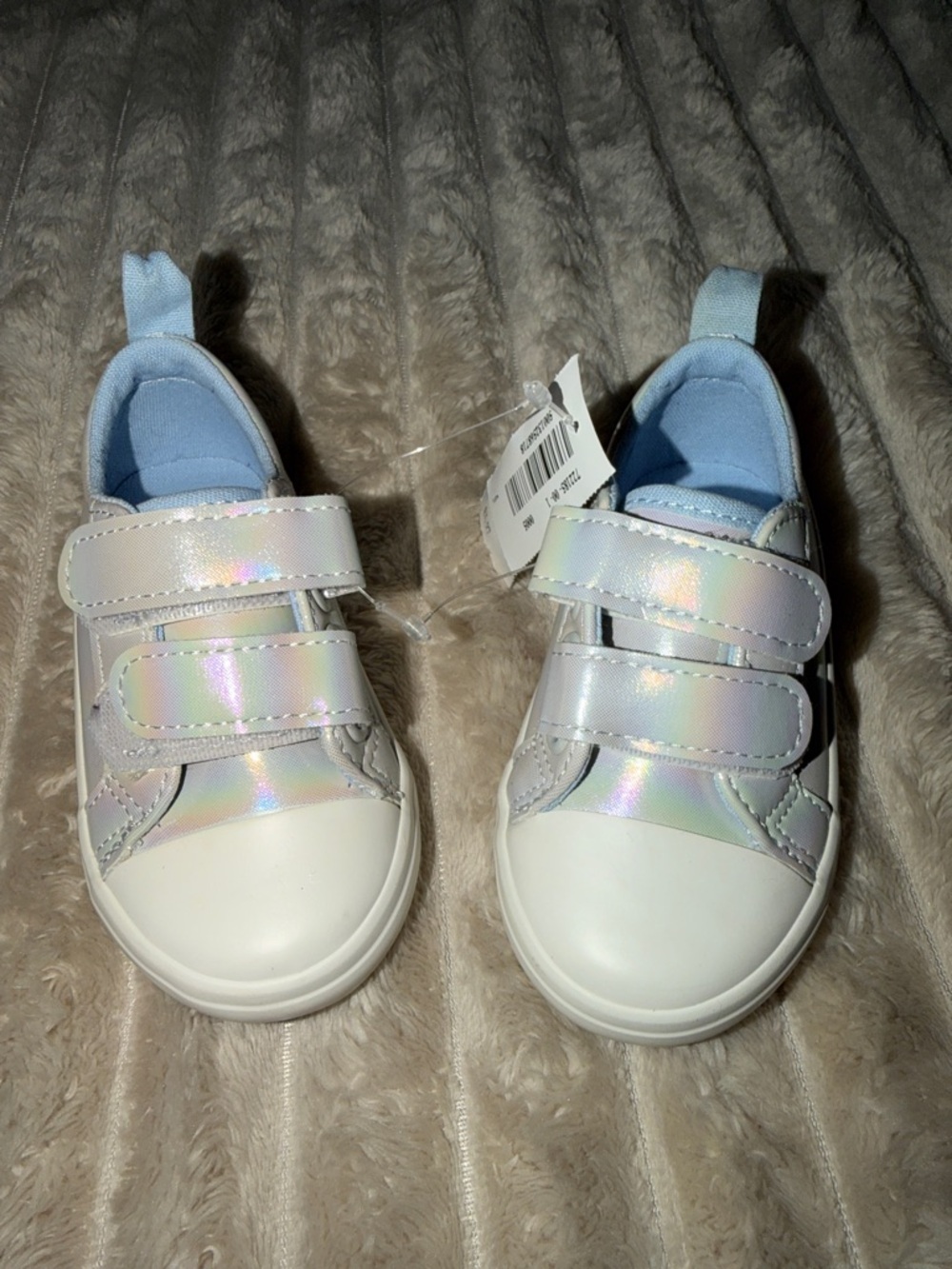 Old Navy Kids Iridescent White Velcro Sneakers